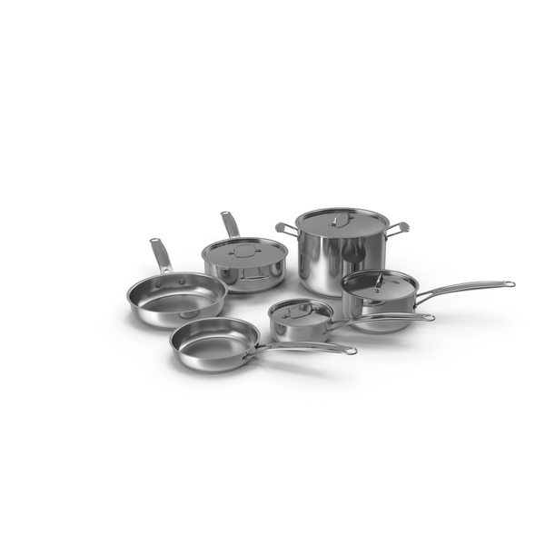 Stainless Steel Cookware Set PNG & PSD Images Stainless Steel Cookware Set PNG & PSD Images