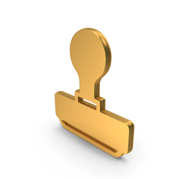 Symbols: Stamp Icon Gold PNG & PSD Images