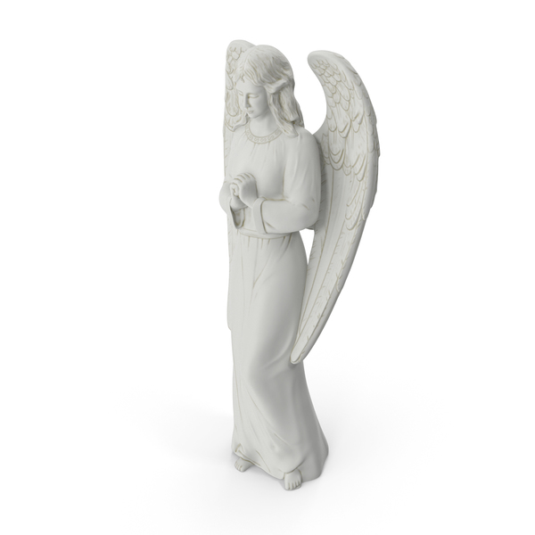 Statuette: Standing Praying Angel Outdoor Decorative Garden Statue PNG & PSD Images