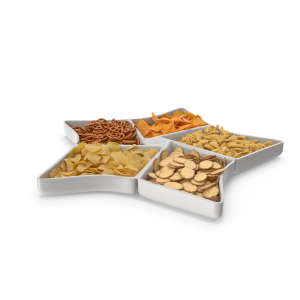 Pretzel: Star Compartment Bowl with Mixed Salty Snacks PNG & PSD Images Pretzel: Star Compartment Bowl with Mixed Salty Snacks PNG & PSD Images