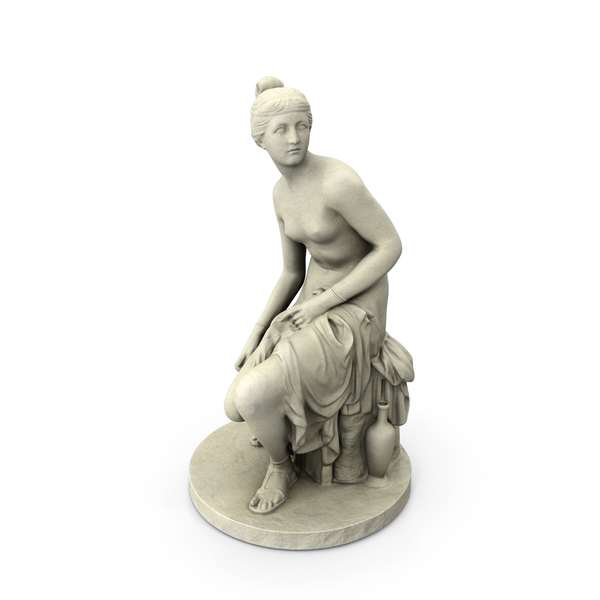 Statue of Nymph Untying Her Sandal PNG & PSD Images
