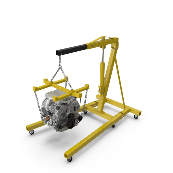 Auto: Steel Engine Hoist with V6 PNG & PSD Images
