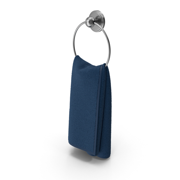 Bath: Steel Towel Ring with Blue Towel PNG & PSD Images Bath: Steel Towel Ring with Blue Towel PNG & PSD Images