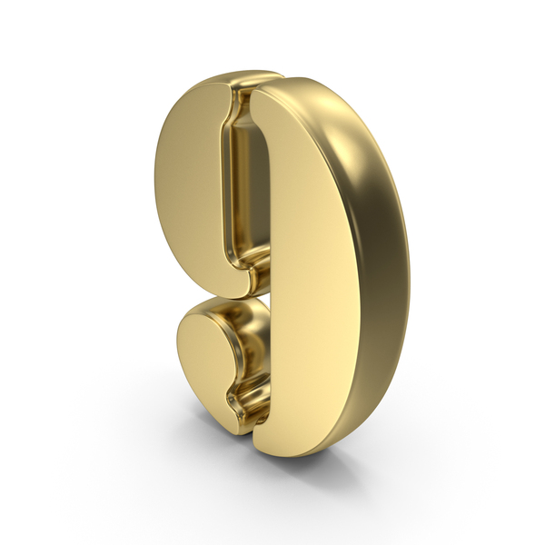 Number: Stencil Font 9 Gold PNG & PSD Images