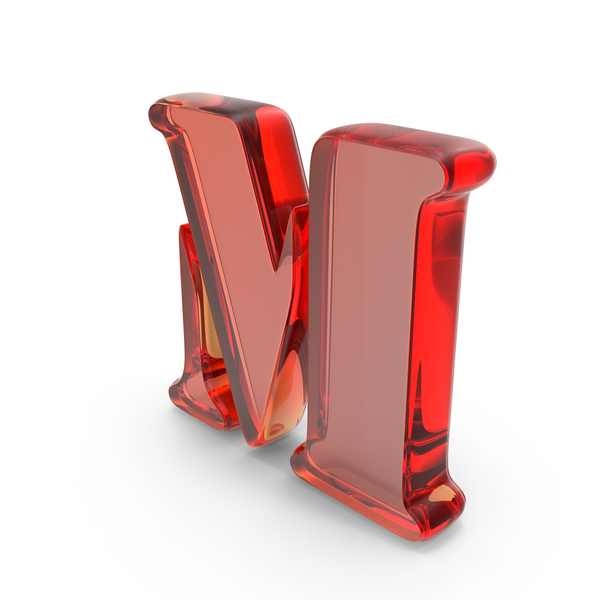 Roman Alphabet: Stencil Font M Glass PNG & PSD Images