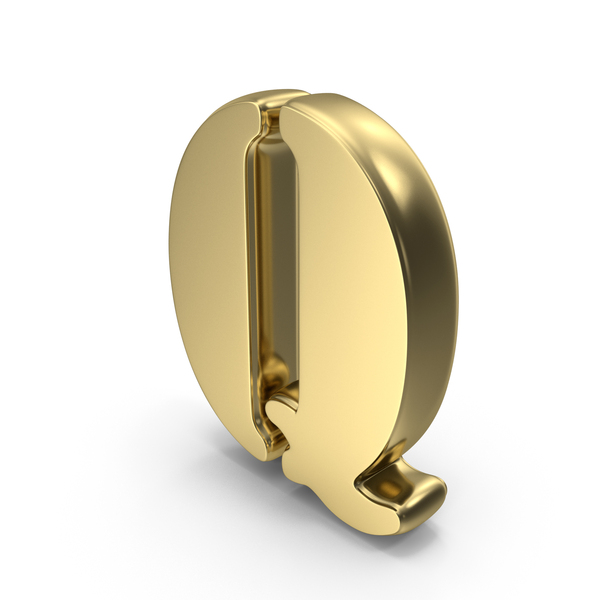 Language: Stencil Font Q Gold PNG & PSD Images