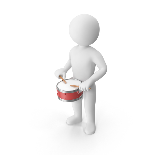 Trumpet: Stickman Playing Drum PNG & PSD Images