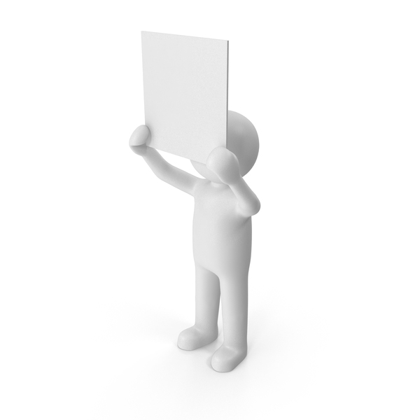 Stickman With Placard PNG & PSD Images Stickman With Placard PNG & PSD Images