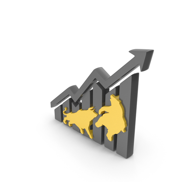 Symbols: Stock Market Growth Arrow Bull Kicking Bear Symbol PNG & PSD Images