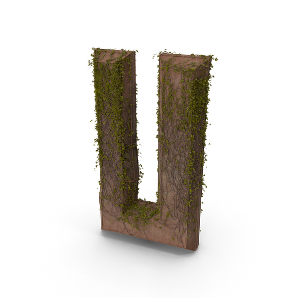 Language: Stone With Ivy Letter U PNG & PSD Images Language: Stone With Ivy Letter U PNG & PSD Images