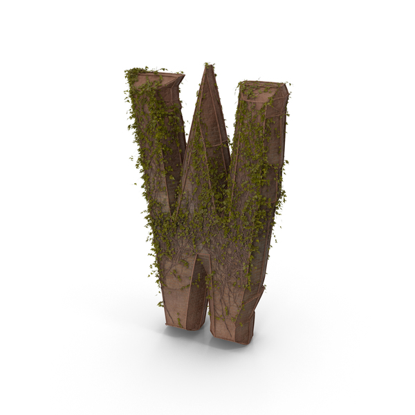 Language: Stone With Ivy Letter W PNG & PSD Images Language: Stone With Ivy Letter W PNG & PSD Images