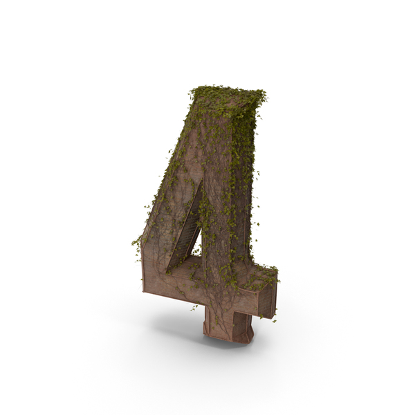 Stone with Ivy Number 4 PNG & PSD Images Stone with Ivy Number 4 PNG & PSD Images