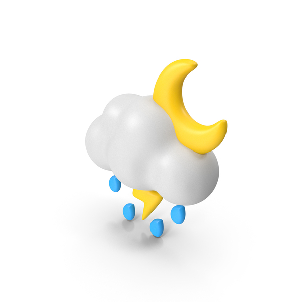 Meteorology Symbols: Stormy Night Weather Icon PNG & PSD Images Meteorology Symbols: Stormy Night Weather Icon PNG & PSD Images