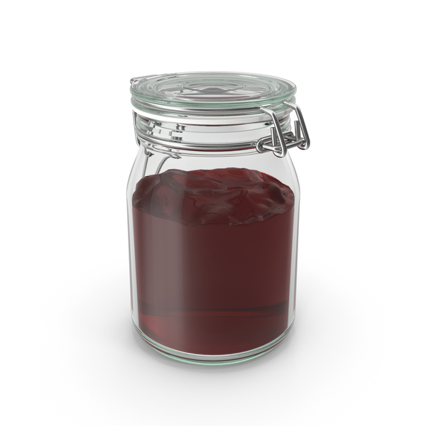 Strawberry Jelly Jam In Closed Hermetic Glass Jar PNG & PSD Images