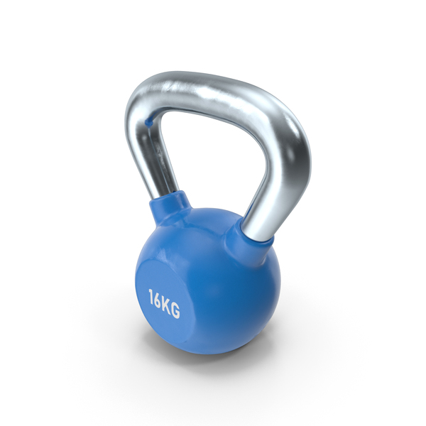 Kettle Bells: Strength Training Vinyl Coated Kettlebell 16kg PNG & PSD Images