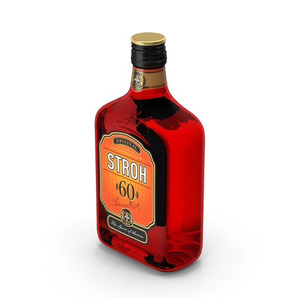 Spirits: Stroh 60 Austrian Rum Bottle PNG & PSD Images