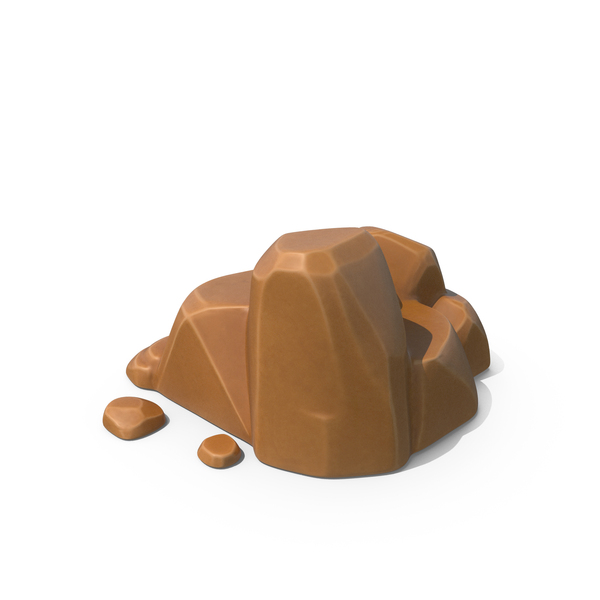 Climbing: Stylised Rock Brown PNG & PSD Images