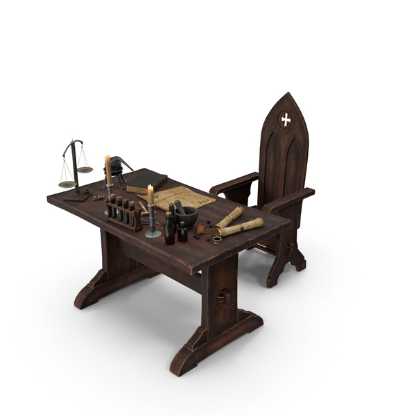 Alchemy Equipment: Stylized Alchemist Desk PNG & PSD Images Alchemy Equipment: Stylized Alchemist Desk PNG & PSD Images