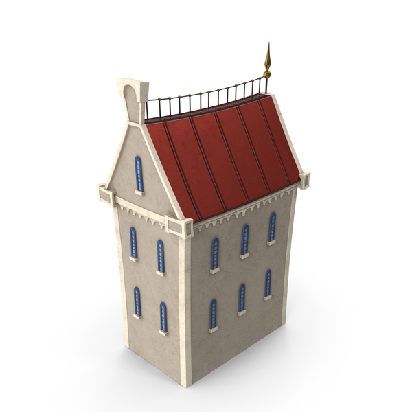Cartoon: Stylized Old City House PNG & PSD Images