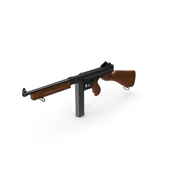Tommy: Submachine Gun Thompson M1A1 SMG PNG & PSD Images Tommy: Submachine Gun Thompson M1A1 SMG PNG & PSD Images