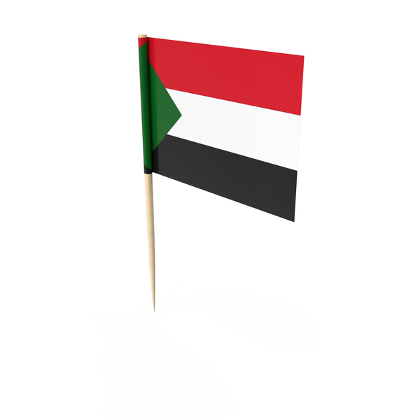 Sudan Country Tooth Pick Flag PNG & PSD Images