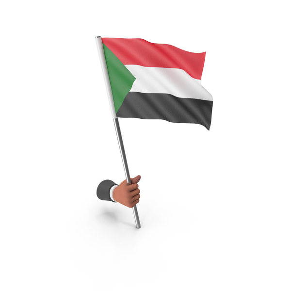 Sudan Hand Hold Flag PNG & PSD Images