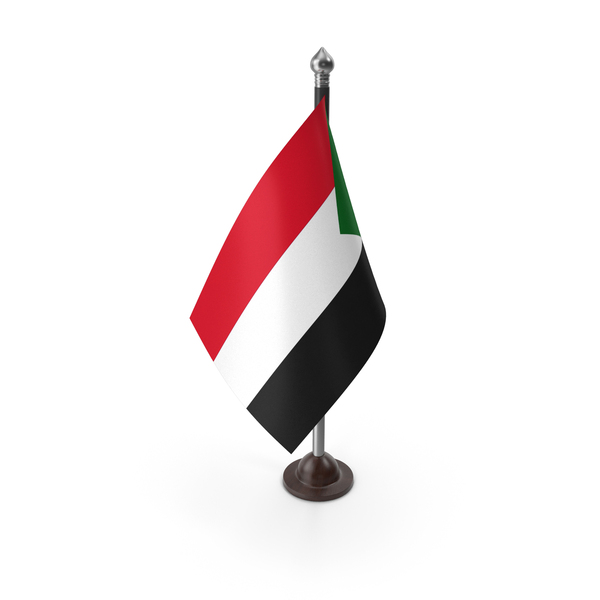 Sudan Plastic Flag On A Stand PNG & PSD Images