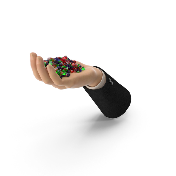 Suit Hand Handful with Mixed Gems PNG & PSD Images Suit Hand Handful with Mixed Gems PNG & PSD Images