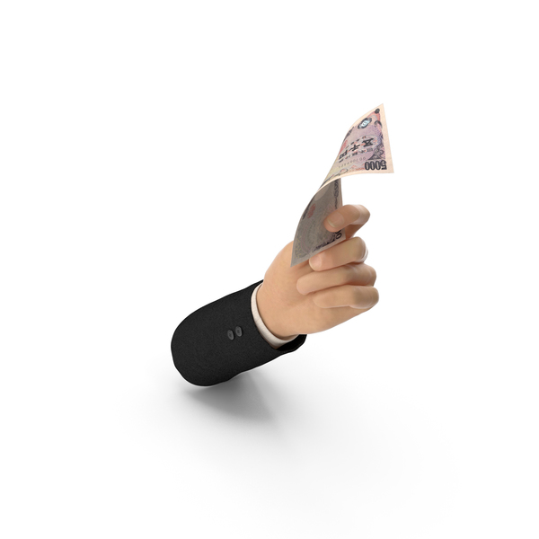 Suit Hand Holding a Japanese Yen Banknote Bill PNG & PSD Images Suit Hand Holding a Japanese Yen Banknote Bill PNG & PSD Images