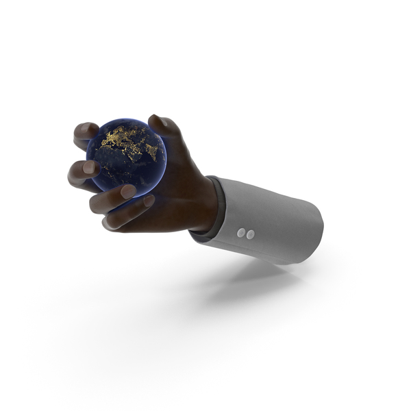 Suit hand Holding Tiny Night Earth PNG & PSD Images Suit hand Holding Tiny Night Earth PNG & PSD Images