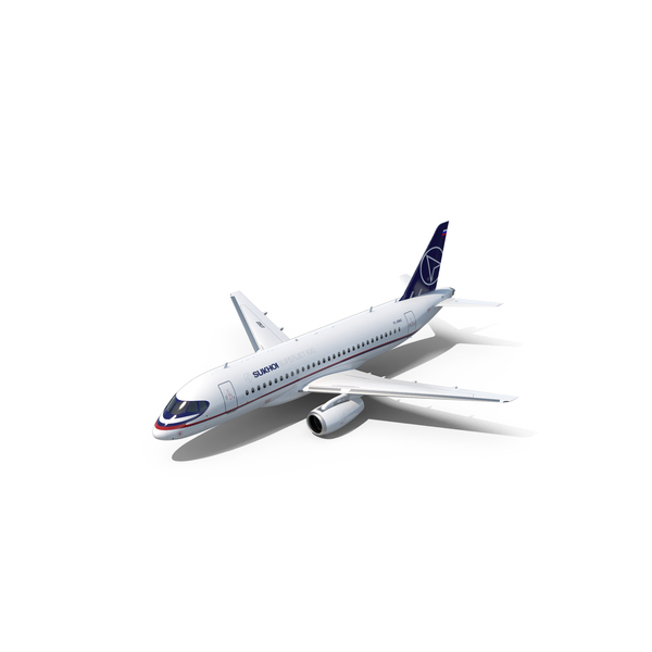 Airliner: Sukhoi Superjet 100 95lr Flight PNG & PSD Images