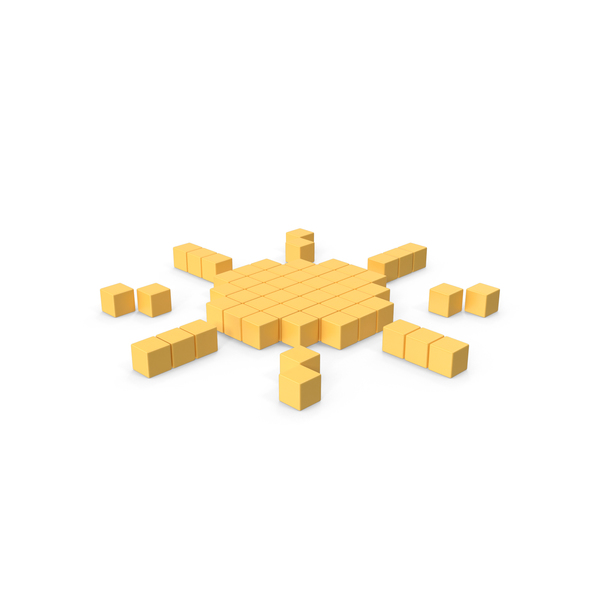 Weather Interface: Pixelated Sun Icon PNG & PSD Images Weather Interface: Pixelated Sun Icon PNG & PSD Images