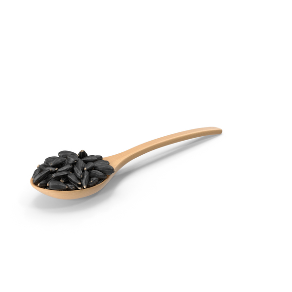 Sunflower Seeds in a Wooden Spoon PNG & PSD Images
