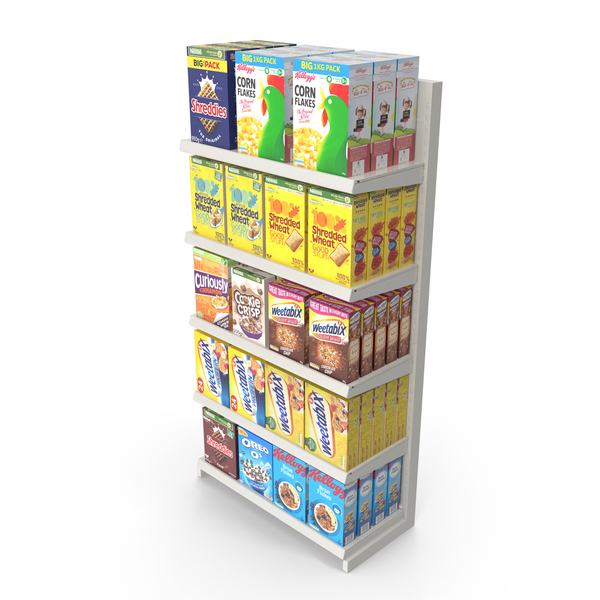 Shelving: Supermarket Shelf Cereal PNG & PSD Images