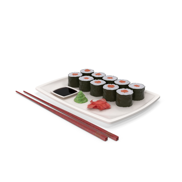 Sushi Maki Plate PNG & PSD Images