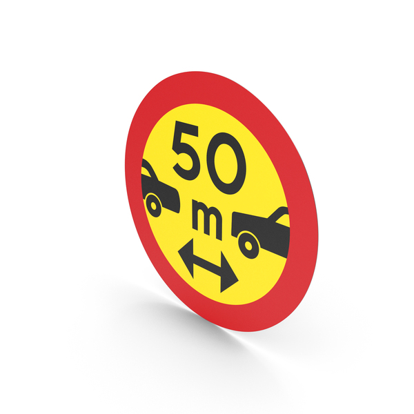 Traffic Signs: Swedish Sign Minimum Distance Between Motor Vehicles PNG & PSD Images