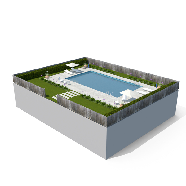 Swimming Pool & Garden PNG & PSD Images