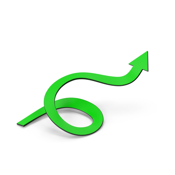 Directional: Swirling Green Arrow PNG & PSD Images