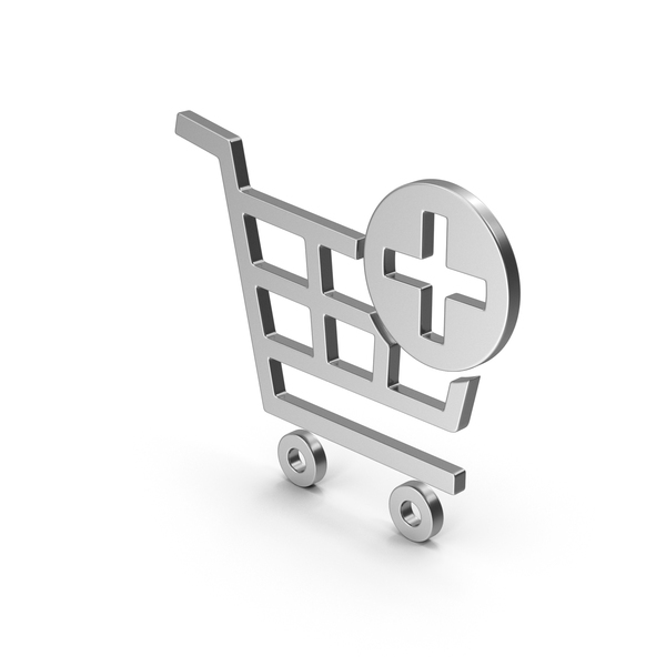 Symbol Add To Shopping Cart Silver PNG & PSD Images