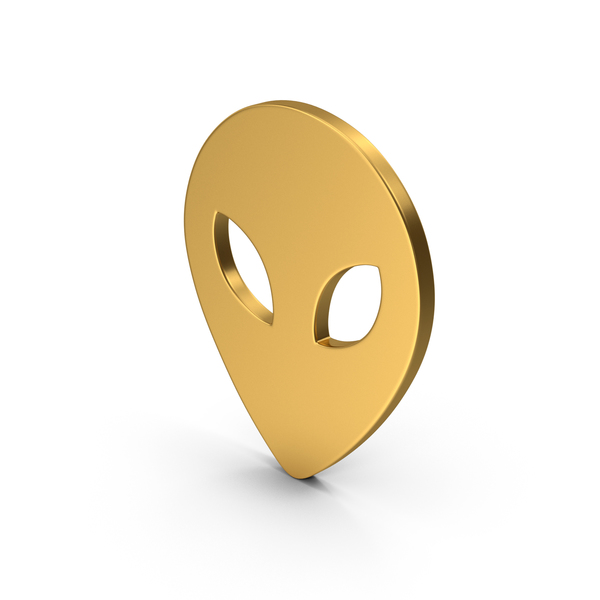 Symbols: Symbol Alien Gold PNG & PSD Images