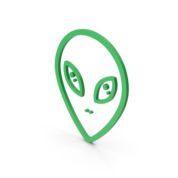 Planet: Symbol Alien Green PNG & PSD Images