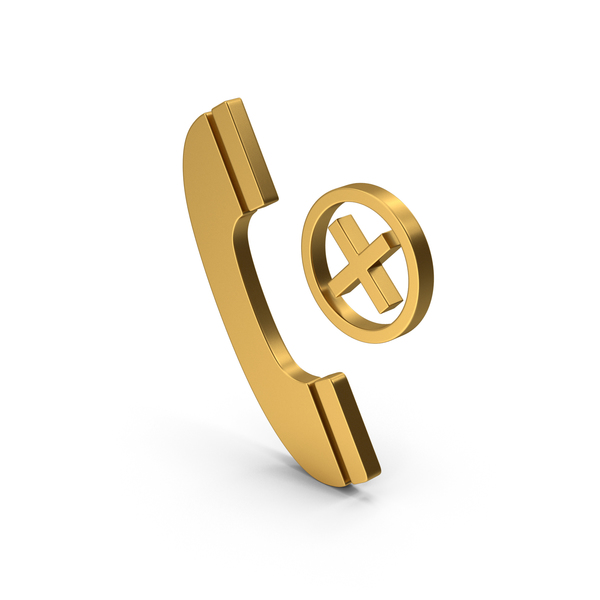 Logo: Symbol Call Hang Up Gold PNG & PSD Images