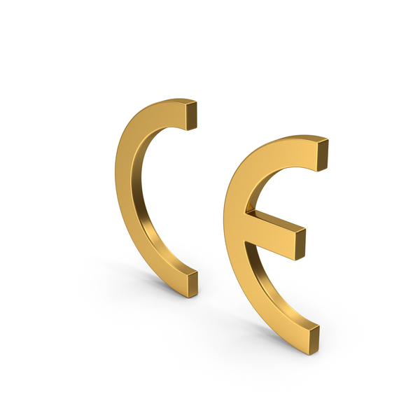 Industrial Equipment: Symbol CE Marking Gold PNG & PSD Images