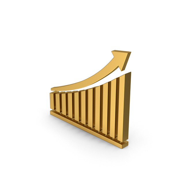Symbol Chart With Arrow Gold PNG & PSD Images