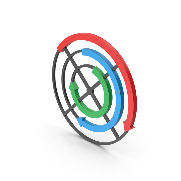 Pie: Symbol Circular Arrows Chart Colored PNG & PSD Images