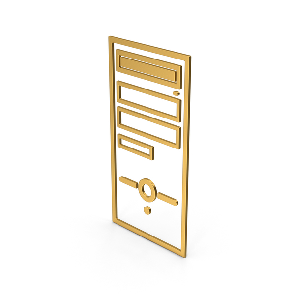 Icon: Symbol Computer Case Gold PNG & PSD Images Icon: Symbol Computer Case Gold PNG & PSD Images