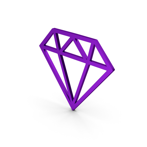 Logo: Symbol Diamond Purple Metallic PNG & PSD Images