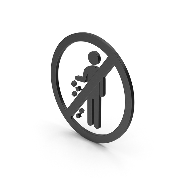 Computer Icon: Symbol Do Not Litter Black PNG & PSD Images