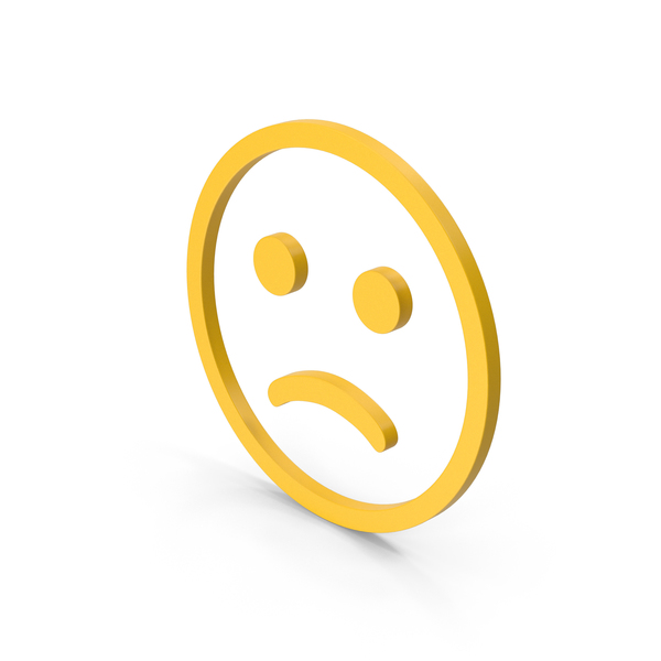 Facial Expression: Symbol Emoji Frowning Face Yellow PNG & PSD Images