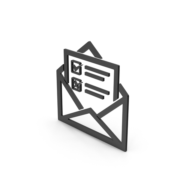 Computer Icon: Symbol Envelope With Checklist Black PNG & PSD Images Computer Icon: Symbol Envelope With Checklist Black PNG & PSD Images
